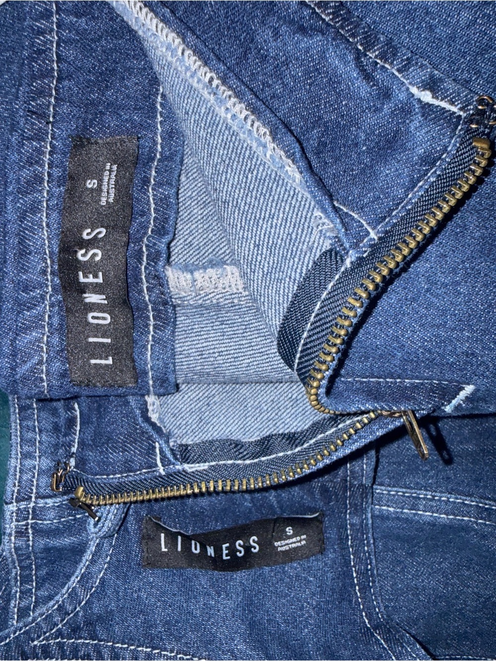 Lioness Dark Blue Denim Matching Skort Set - Picture 3 of 4